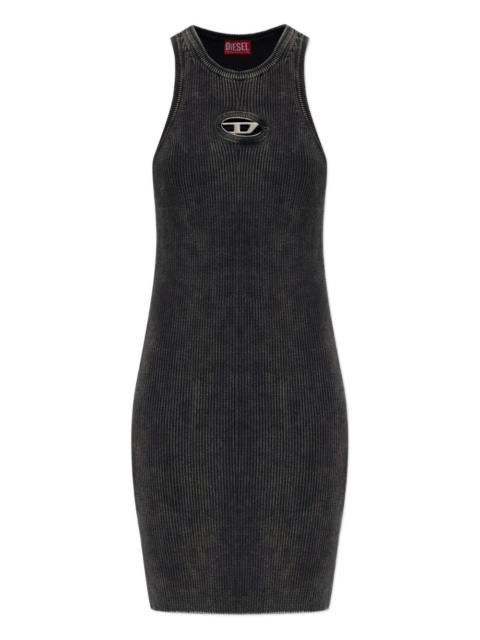 Diesel M-Anchorage logo-plaque ribbed mini dress