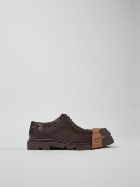 CAMPER Junction Brown Leather Women's Shoes.