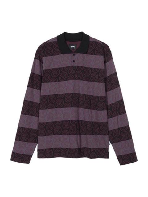 Stussy Long Sleeve Swirl Polo Shirt 'Rugby' 1140174