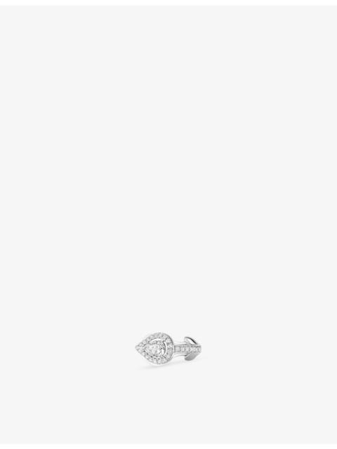 MESSIKA My Twin 18ct white-gold and 0.25ct pear-cut diamond single clip earring