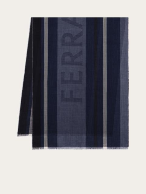 FERRAGAMO Maxi-striped jacquard stole