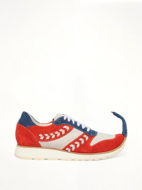 Loewe Dinosaur Sneaker Low in Blue/Red/White