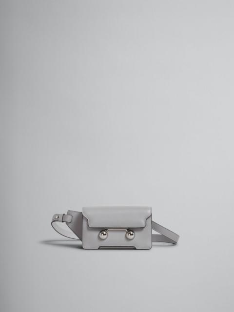 GREY LEATHER TRUNKAROO CROSSBODY BAG