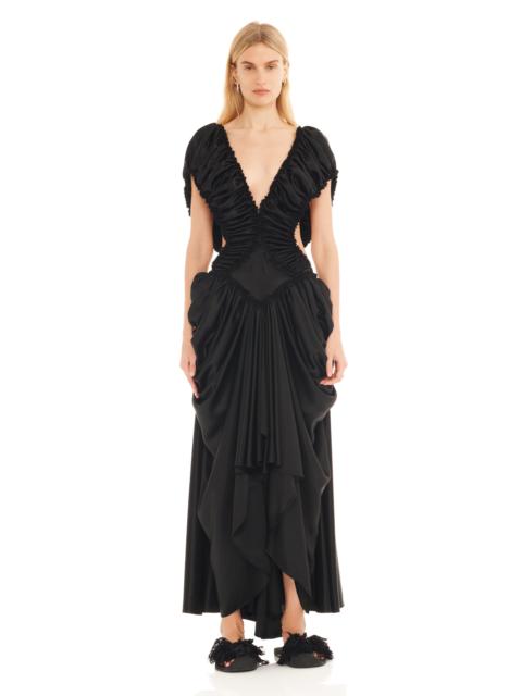 Collina Strada BLACK SATIN DIAMOND DRESS