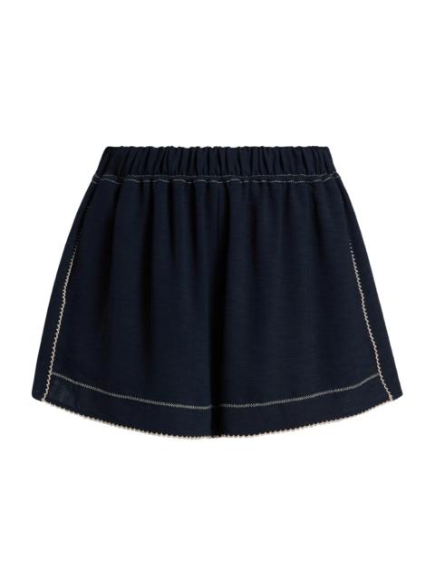 RAMY BROOK Women's Anaya Embroidered Shorts - Navy