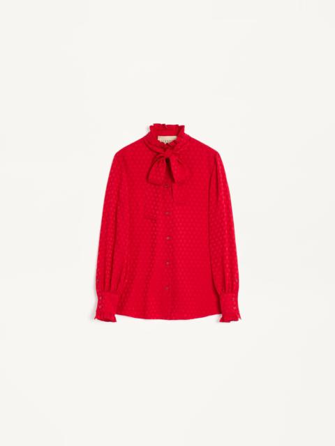 CREPE DE CHINE SHIRT WITH COUR DE COEUR PRINT
