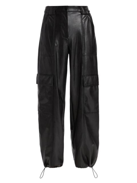 SIMKHAI Women's Sofia Vegan Leather Cargo Pants - Black