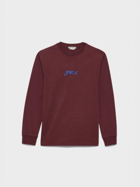 JW Anderson MENS 'JWA' SCRIPT T-SHIRT IN PLUM