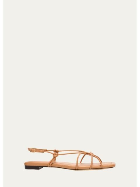 LOEFFLER RANDALL Karly Strappy Flat Leather Sandals