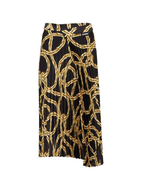 VETEMENTS Printed pleated midi skirt