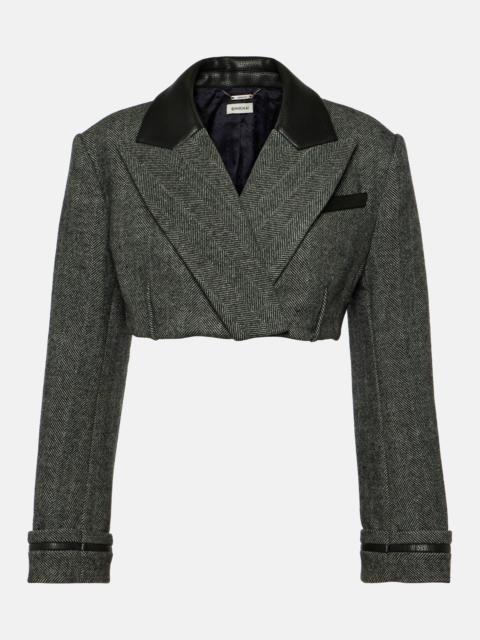 SIMKHAI Clare cropped wool-blend blazer