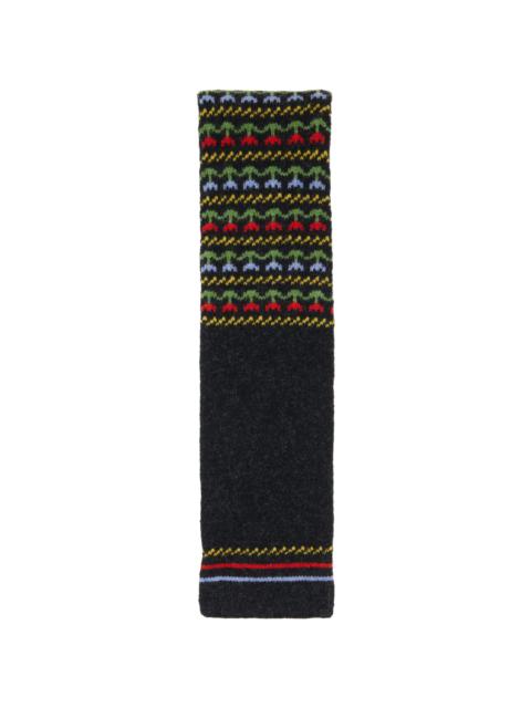 Marni Gray Virgin Wool Scarf