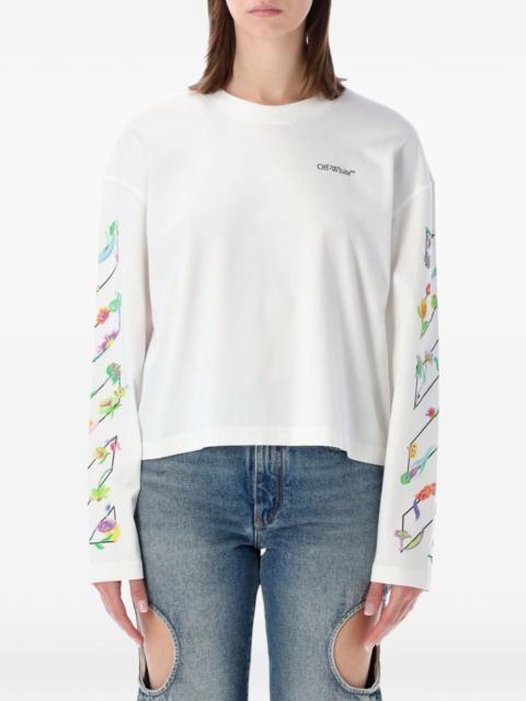 Off-White floral-print long-sleeve T-shirt