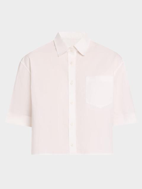 MARIA McMANUS Cropped Oversized Button-Front Shirt