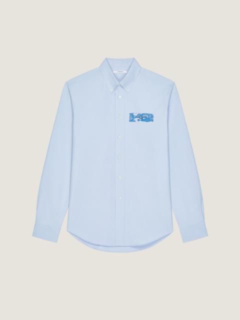 Givenchy SHIRT IN POPLIN WITH GIVENCHY PARIS PAINT PRINT