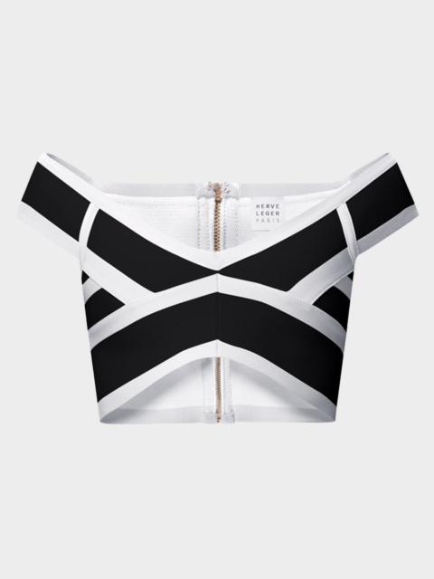 HERVE LEGER The Spotlight Crop Top