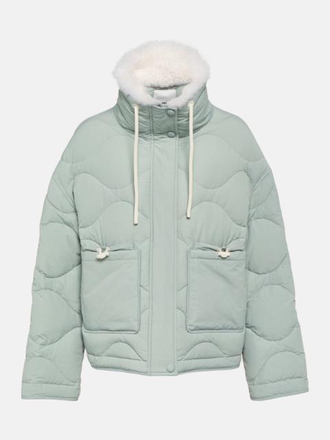Shearling-trimmed padded jacket