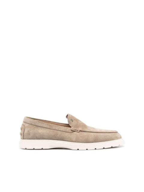Tod's Beige suede loafers