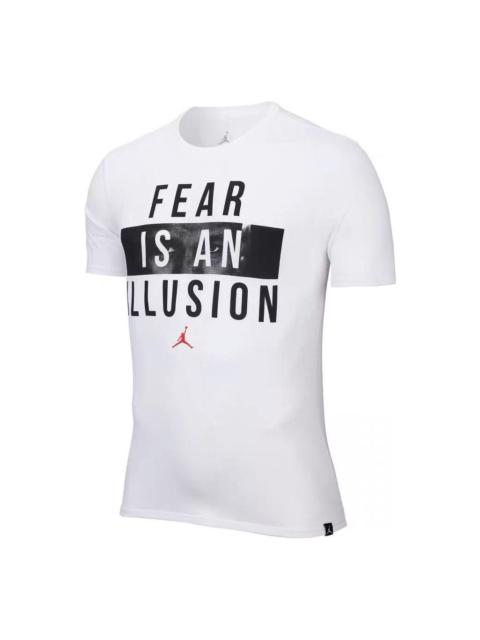 Jordan Air Jordan Fear Is An Illusion Sportswear Casual T-Shirt 'White' AQ8146-100