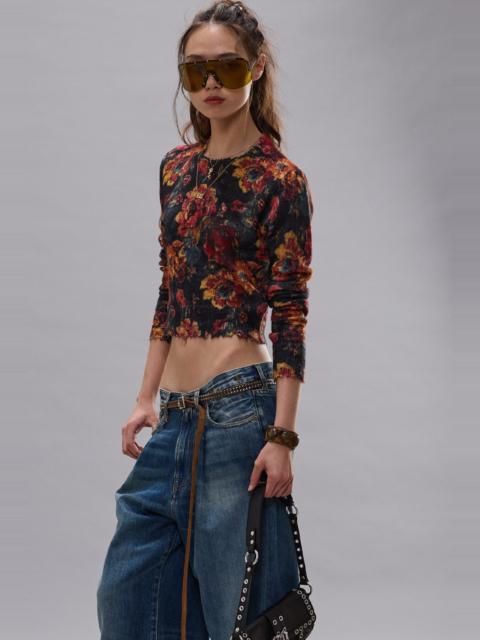 R13 PRINTED BABY CREWNECK SWEATER