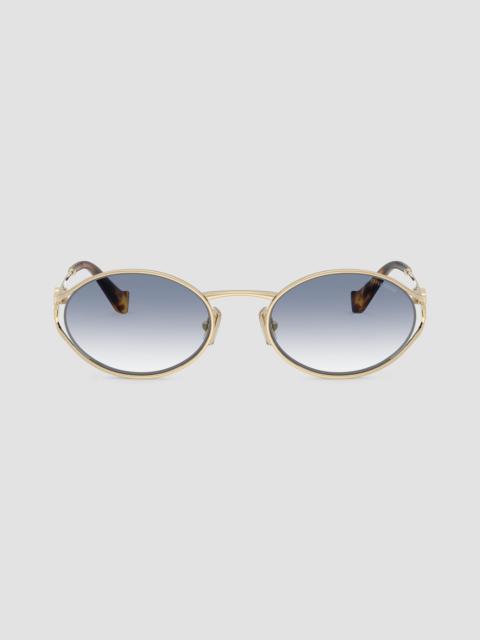 Miu Miu Women's 52YS Oval Sunglasses - Pale Gold