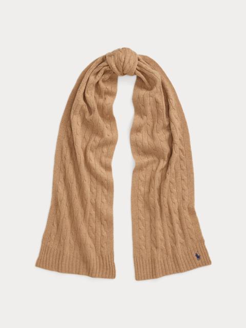 Polo Ralph Lauren Cable-Knit Wool-Cashmere Scarf