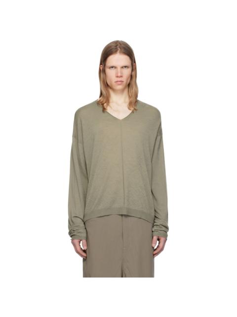 Rick Owens Green Hollywood Rasato Sweater