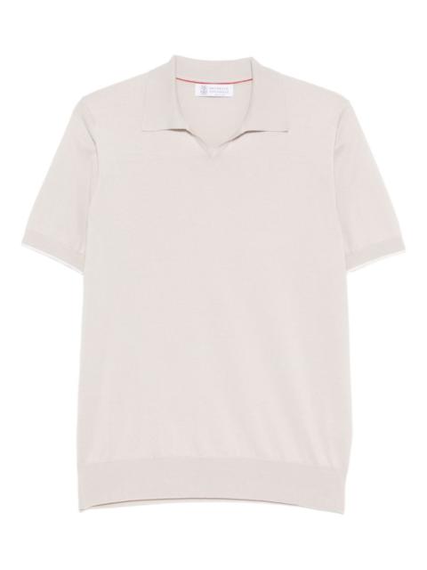 Brunello Cucinelli knitted cotton polo shirt