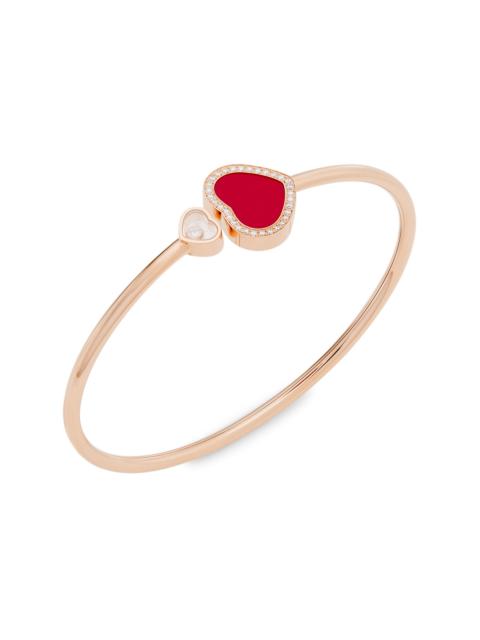 Chopard Women's Happy Hearts 18K Rose Gold & Diamond Bangle - Rose Gold