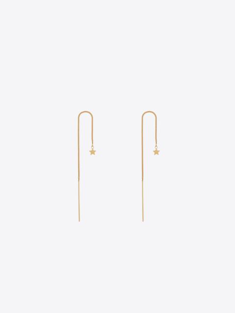 SAINT LAURENT long chain star earrings in metal