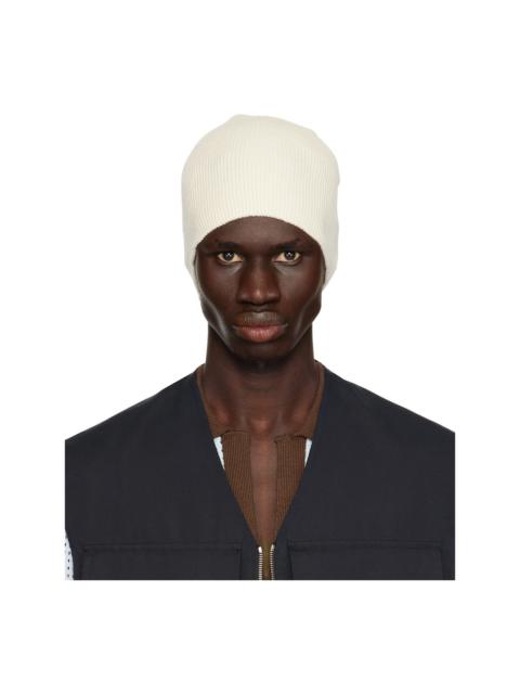 Jil Sander Off-White Rib-Knit Beanie
