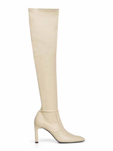 Totême Beige nappa leather over-the-knee boots