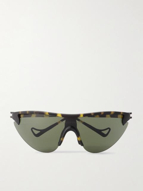 District Vision Yukinori Range Finder D-Frame Tortoiseshell Acetate Wrap-Around Sunglasses