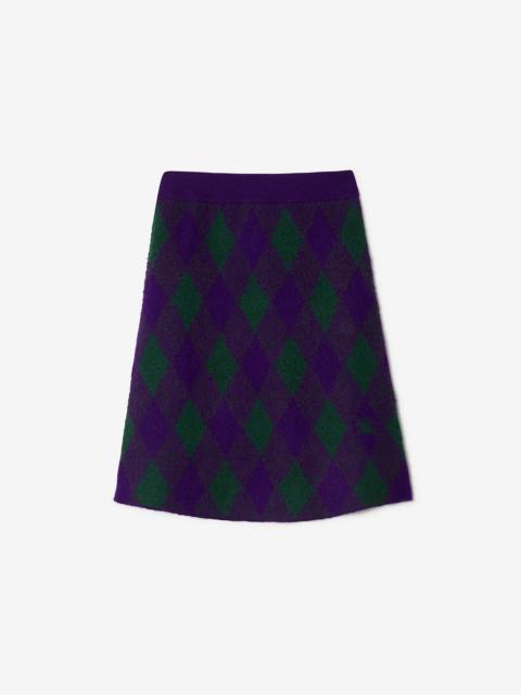 Argyle Wool Skirt