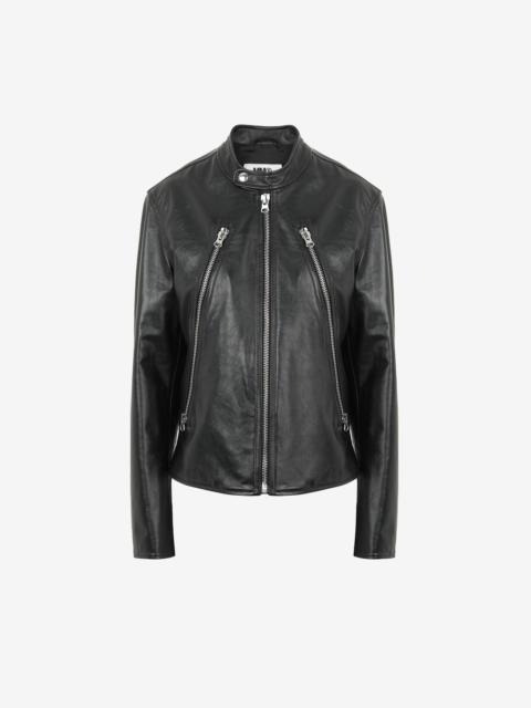 MM6 Maison Margiela 5-zip leather jacket