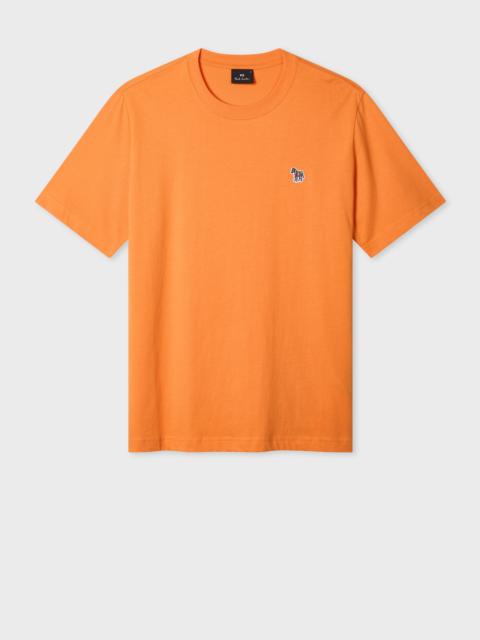 Paul Smith Orange Organic Cotton Zebra Logo T-Shirt