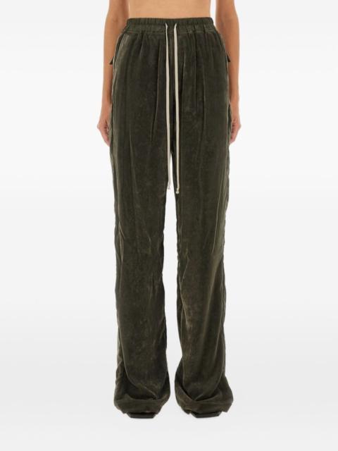 Rick Owens velvet-texture trousers