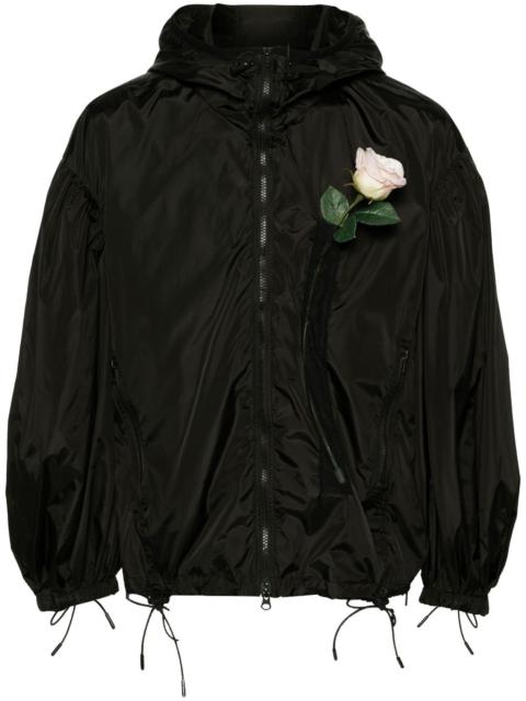Simone Rocha floral-appliquÃ© hooded jacket