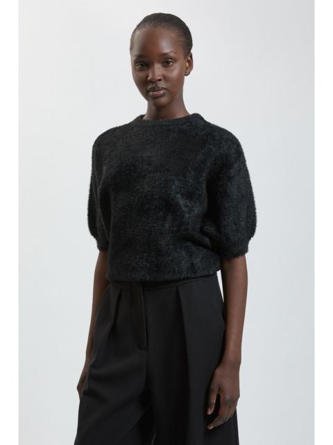 KAREN MILLEN Luxury Fluffy Short Sleeve Knit Jumper