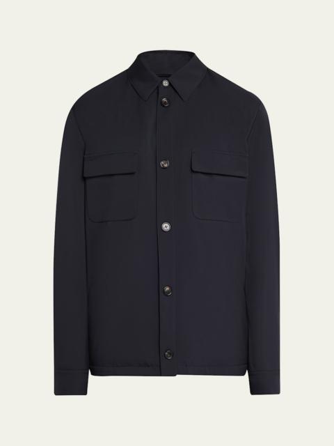 Loro Piana Men's Microfiber Water-Repellent Overshirt