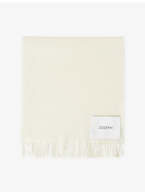 JOSEPH Flora Waffle Wool Scarf