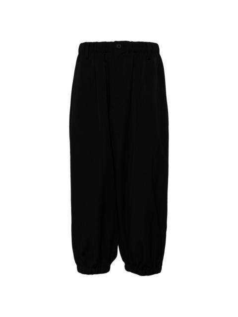 tapered wool cropped trousers