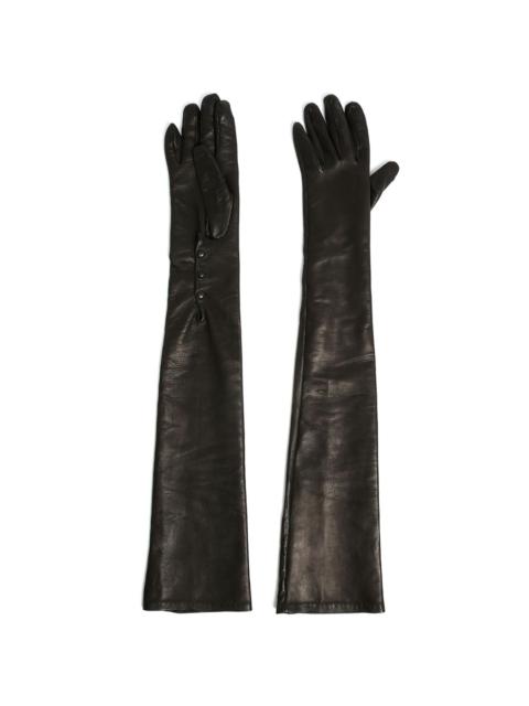 Erdem long leather gloves