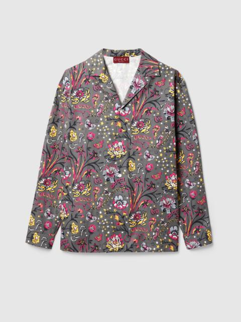 GUCCI Gucci floral punk print floral shirt