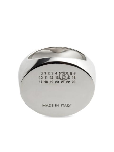 Mm6 Maison Margiela Numbers-engraved Signet Ring