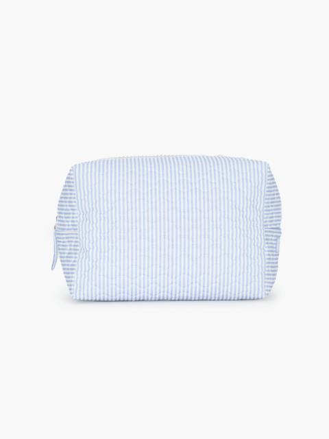 Hill House Home The Quilted Cosmetic Bag - Blue/White Stripe