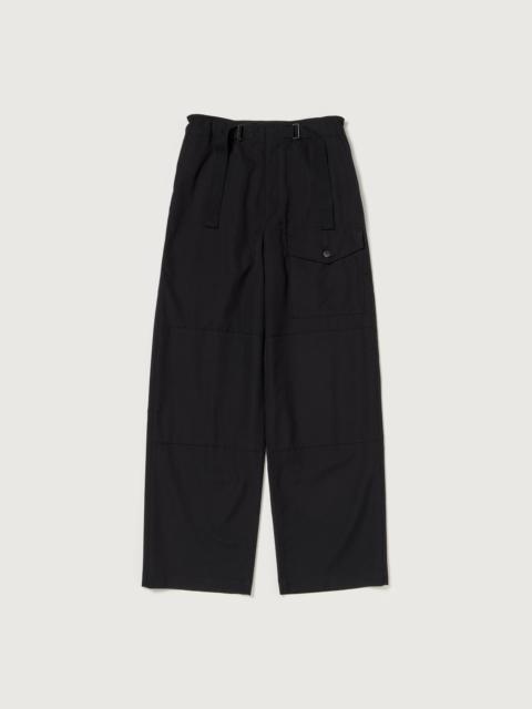 AURALEE WOOL HERRINGBONE CARGO PANTS