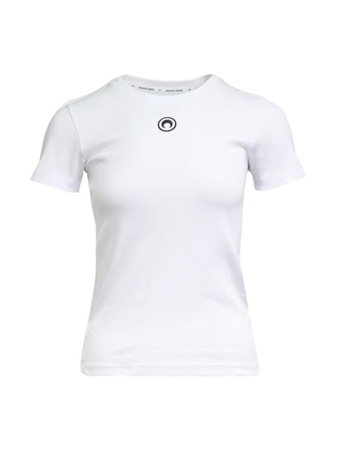 Marine Serre Moon Logo Ribbed Jersey Baby Fit T-Shirt