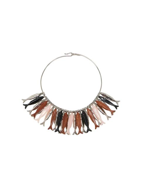 BRANDON MAXWELL The Clemmie Collar Necklace silver