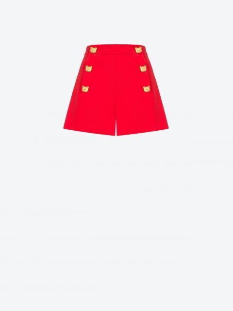 Moschino TEDDY BUTTONS CRÊPE SHORTS